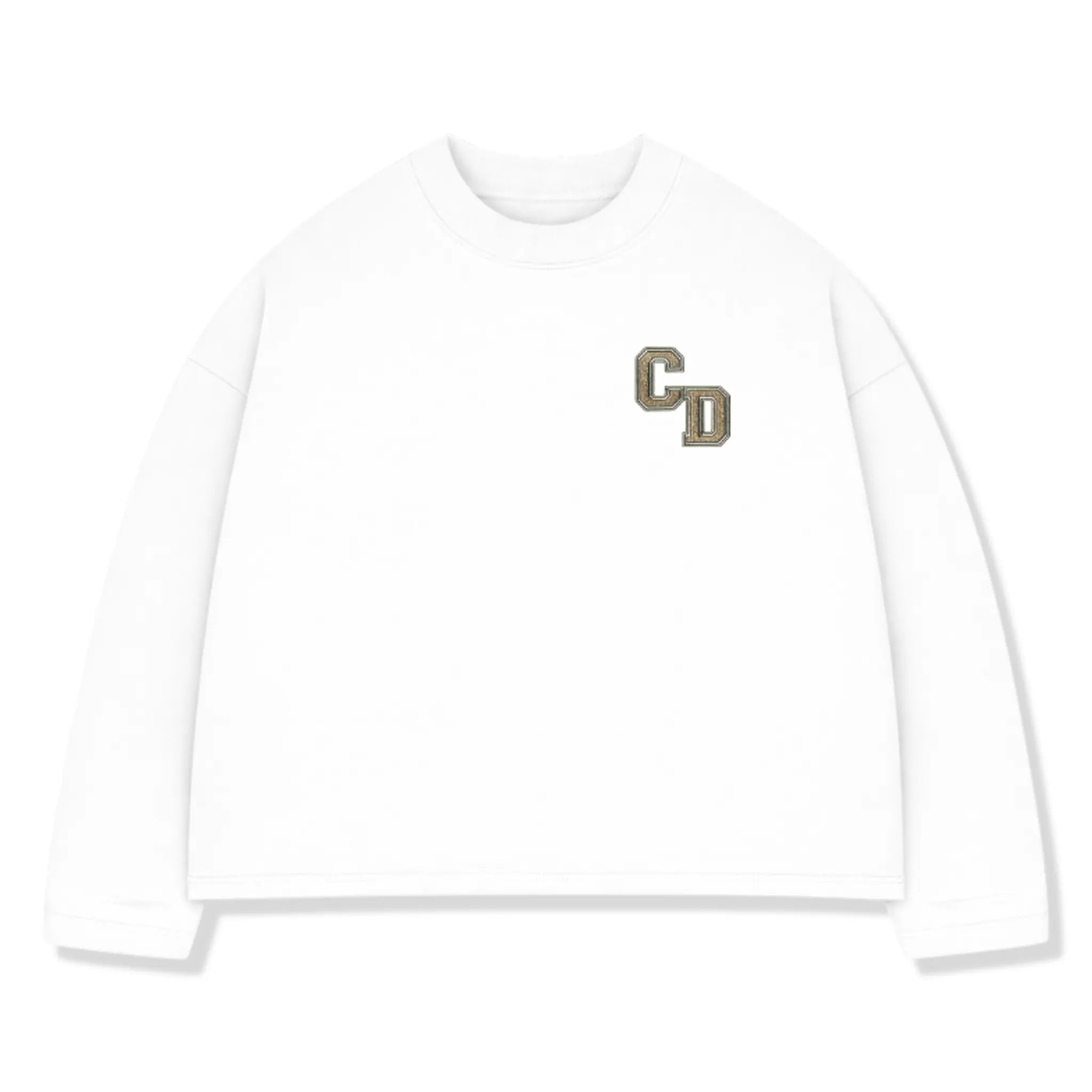 Front View of Cardair CD Logo L/S White T-Shirt